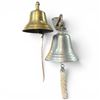 Image 2 : 2 Cast Wall-Mounted Ship's Bells Solid Brass & Pewter