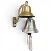 Image 3 : 2 Cast Wall-Mounted Ship's Bells Solid Brass & Pewter