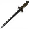 Image 2 : Vintage Brass-Hilt Eagle-Head Dagger with Stylized Chinese Engraved Blade, Mid-Century 16" Long
