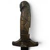 Image 5 : Vintage Brass-Hilt Eagle-Head Dagger with Stylized Chinese Engraved Blade, Mid-Century 16" Long