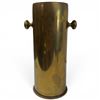Image 1 : WWI/WWII Era K.F.C. 1/5 Brass Shell Converted to Trench Art Decorative Piece 10" tall