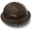 Image 2 : Canadian WWII Mark II ARP Helmet, Burnaby-Painted, Named to Elmo Fink, Civil Defense
