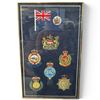 Image 1 : Framed Pre-1997 Hong Kong Colonial Bullion Badge Set with Coat of Arms & Disciplined Services