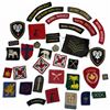 Image 1 : Lot of British & Canadian Military Cloth Insignia - Regimental Titles, Formation & Rank Badges