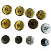 Image 2 : Vintage Nautical Anchor Crest Buttons - Fouled Anchor Design, Mixed Finishes