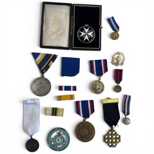 Mixed Lot of Commonwealth & U.S. Service Medals - St. John, St. Michael, Reserve & Defense