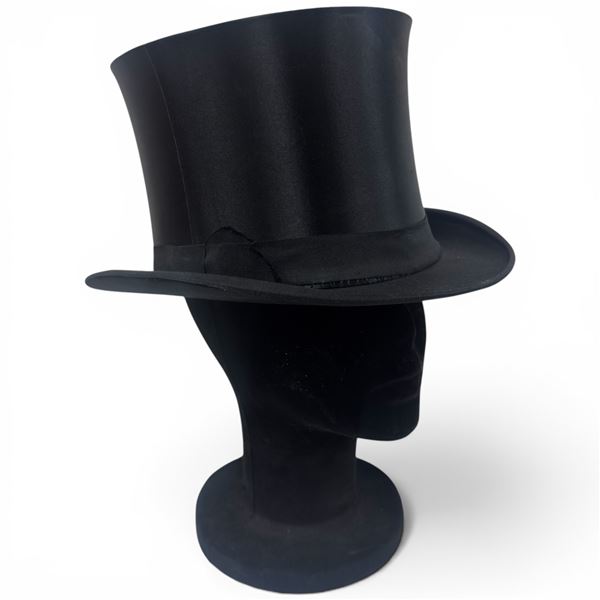 Antique French Collapsible Top Hat - Exposition Universelle 1900 Paris Marking US Hat Size 7 1/8