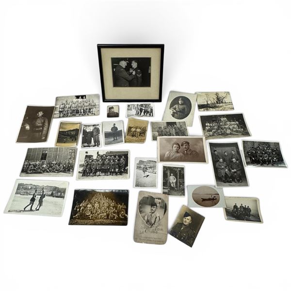 Lot of Early 20th-Century Military Photographs - WWI/WWII Portraits, Groups & Field Scenes
