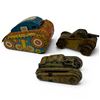 Image 3 : Marx Turnover Tank No. 5 & Gama T56 Clockwork Tanks - Mid-Century Tinplate Wind-Ups