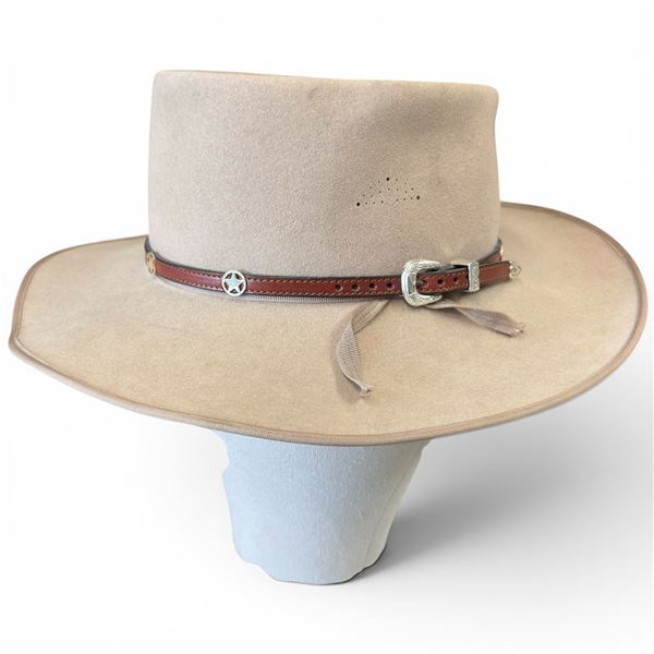 Akubra Cattleman - Aussie Gold (Sand) Fur Felt, Bound Edge, Size 60?cm