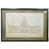 Image 1 : Francis Rattenbury 1890s Parliament Building Competition Print Historic BC Legislature Design 43x30"