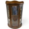 Image 1 : Vintage Half Moon Table Top Curio Cabinet - 18" Tall X 8" Deep