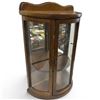 Image 3 : Vintage Half Moon Table Top Curio Cabinet - 18" Tall X 8" Deep
