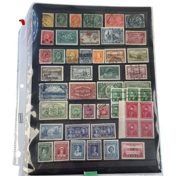 97 Used Canadian Stamps - 1870s-1840s (Some Newfoundland) 5¢ Jubilee has L/L  corner damage - Approx