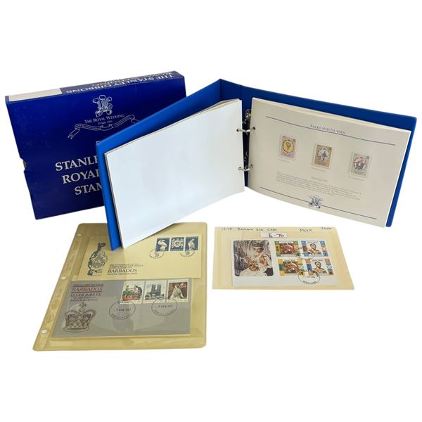 1981 Stanley Gibbons Royal Wedding Stamp Album & 5 Royal Commemorative Fist Day Issues