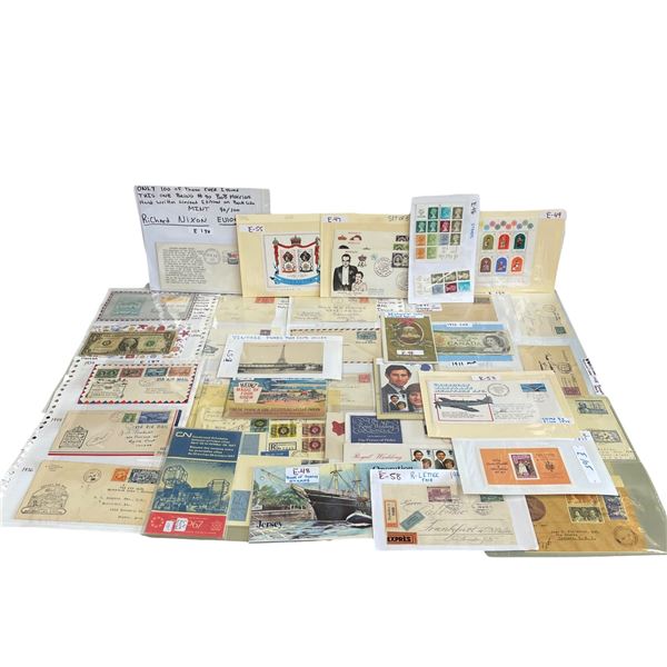 Group of Vintage First Day Issues, Postcards, and Paper Ephemera