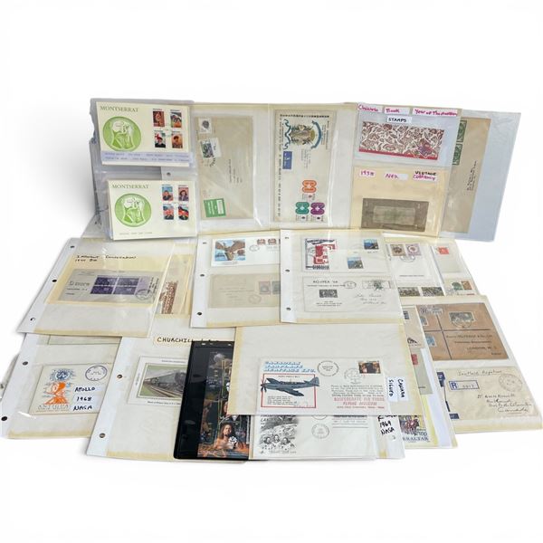 Binder Full of Vintage First Day Issues and Postcards