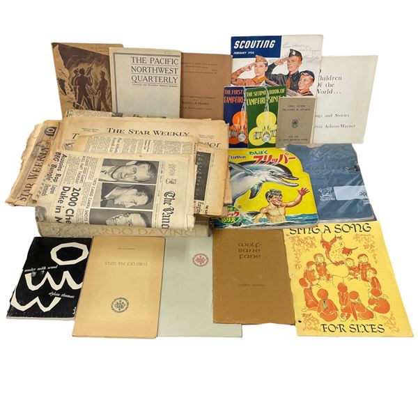 Collection Vintage Paper Ephemera *Including a 1954 Scouting Magazine from the UK, Historical  Pacif