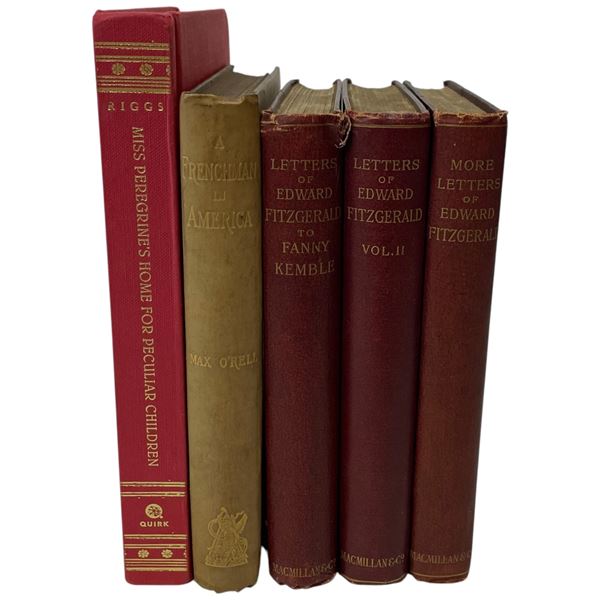 5 Vintage Hard Cover Books * Featuring: "Miss Peregrine's Home for Peculiar Children" by Ransom Rigg