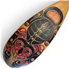Image 3 : Detailed Pacific Northwest Coast Style "Beaver" Paddle  - Hand Carved and Painted - Signed W. B. (7"