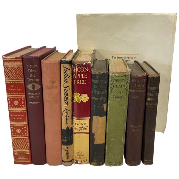 10 Antique Hardcover Books from the Early 20th Century * Featuring:  "Never Dies the Dream" by Marga