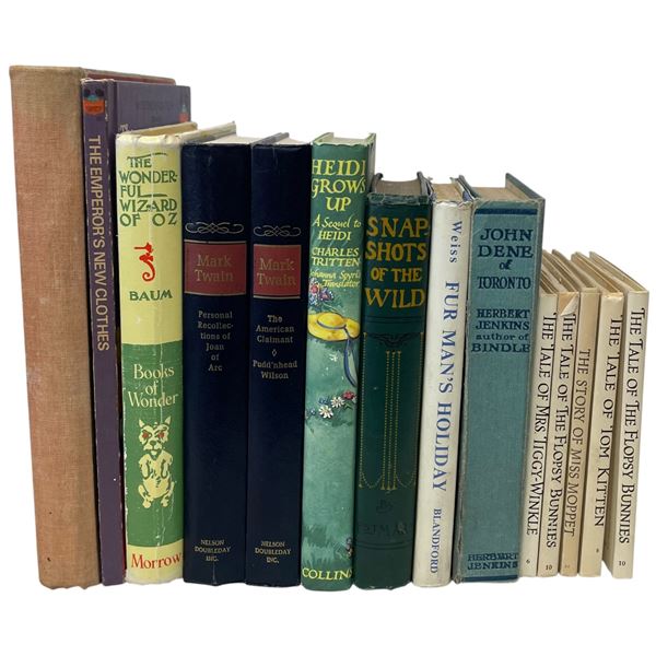 14 Vintage Children's Books * Featuring: "The Wonderful Wizard of Oz" by L. Frank Baum and 5 Books b
