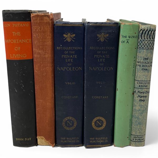 6 Vintage Hardcover Books * Includes "Recollections of the Private Life of Napoleon" (Volumes I and