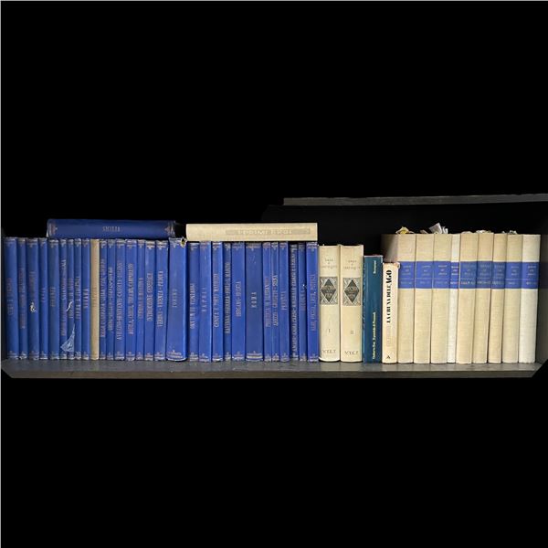 Shelf of Vintage Italian Books * Featuring: Volumes from the Guida d'Italia Series, a prestigious co