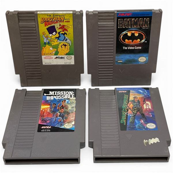 Bartman Meets Radioactive Man, Batman: the Video Game, Mission: Impossible, and Snake's Revenge.