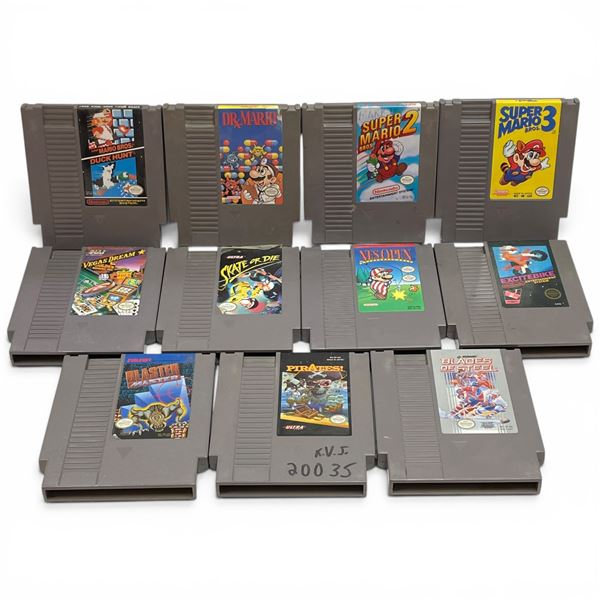 Nintendo Entertainment System (NES) Cartridges 11 Games, CAN/USA Models, Mario, Sports & Action