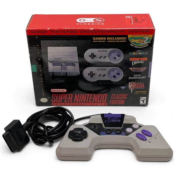 Super Nintendo Entertainment System Classic Edition 2017 Mini Console W/ 21 Games + Super Smart Pad