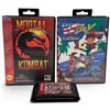 Image 1 : Sega Genesis Game Lot (3 Titles) - Mortal Kombat, DJ Boy, Super Street Fighter II