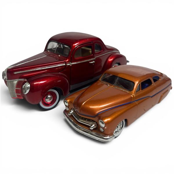 Racing Champions 49 Mercury 1:24 Scale & 1:18 Scale & 1940 Ford Sedan 1:18 Scale Diecast Cars