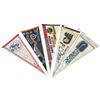 Image 2 : 5 Vintage NHL Team Pennants - Vancouver Canucks, Philadelphia Flyers, Maple Leaf and Milwaukee Admir