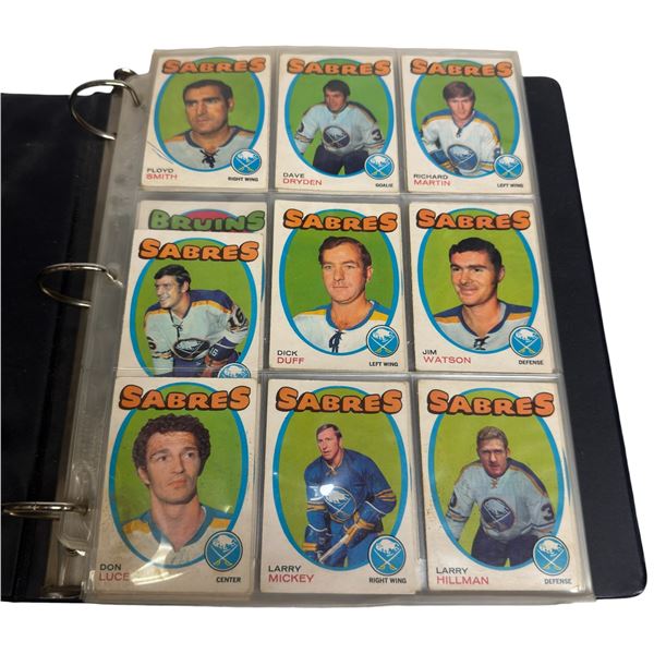 Binder Full of Vintage 1970s & 1980s Hockey Cards - Buffalo Sabres, Vancouver Canuks, Edmonton Oiler