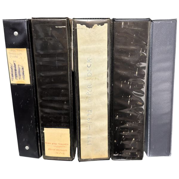 5 Binders of Assorted Hockey Cards from the 1980s & 1990s