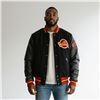 Image 1 : Vintage Vancouver Canuks Varsity Style Jacket with Leather Sleeves - Manufactured by DeLong