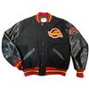Image 2 : Vintage Vancouver Canuks Varsity Style Jacket with Leather Sleeves - Manufactured by DeLong