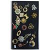 Image 1 : 22 Vintage Rhinestone, Crystal and Mixed Media Brooches - All stones intact - Display tray not inclu