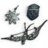 Image 1 : 3 Vintage Sterling Silver Items - WWII Canadian General Service Lapel Pin, Floral Pendant & Bird Bro