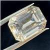 Image 1 : 6.85 CT Pale Yellow Imperial Topaz Gemstone (Emerald Step Cut - 8.6mm x 12.4mm) * Includes Gemologis