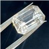 Image 2 : 6.85 CT Pale Yellow Imperial Topaz Gemstone (Emerald Step Cut - 8.6mm x 12.4mm) * Includes Gemologis