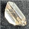 Image 3 : 6.85 CT Pale Yellow Imperial Topaz Gemstone (Emerald Step Cut - 8.6mm x 12.4mm) * Includes Gemologis