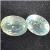 Image 2 : Pair of Natural Skardu Aquamarine Gemstones - Greenish Blue - 16.46 CTW (Oval Cut ) * Includes Gemol
