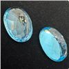 Image 1 : Pair of Natural Royal Blue Topaz Gemstones - 59.35 CTW (Oval Mixed Cut ) * Includes Gemologist Certi