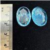 Image 2 : Pair of Natural Royal Blue Topaz Gemstones - 59.35 CTW (Oval Mixed Cut ) * Includes Gemologist Certi