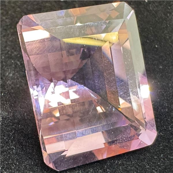 37.38 CT Natural Bi-Colour Ametrine Gemstone (Octagon Step Cut - 17.9mm x 21.5mm) * Includes Gemolog