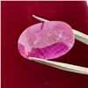 Image 3 : 6.79 CT Natural Madagascar Ruby Gemstone -  (Oval Mixed Cut - 10.5mm x 15.3mm x 4.1mm ) * Includes G