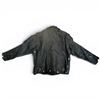 Image 4 : Vintage Black Leather Punk Rock Bomber Jacket - Size LL - Steel Skull Details