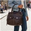 Image 1 : Roots Genuine Dark Brown Pebbled Leather Purse with Front Pockets & Original Dust Bag - New Conditio